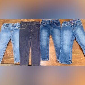 Toddler Girl Jeans Bundle 2T Garanimals + The Children’s Place Denim Lot